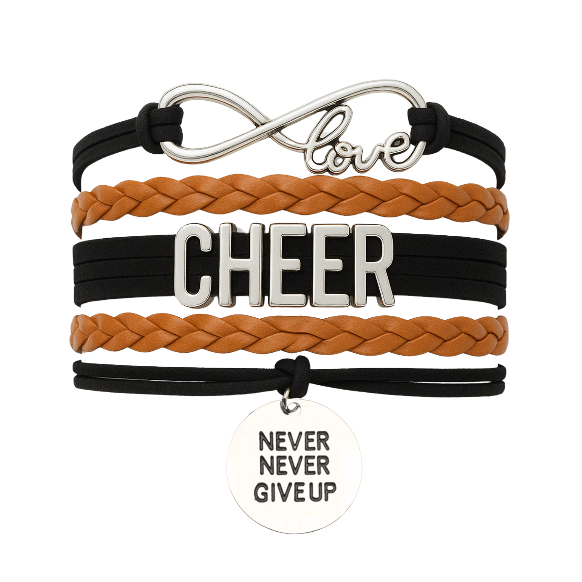 Cheer Bracelet with Inspirational Charms