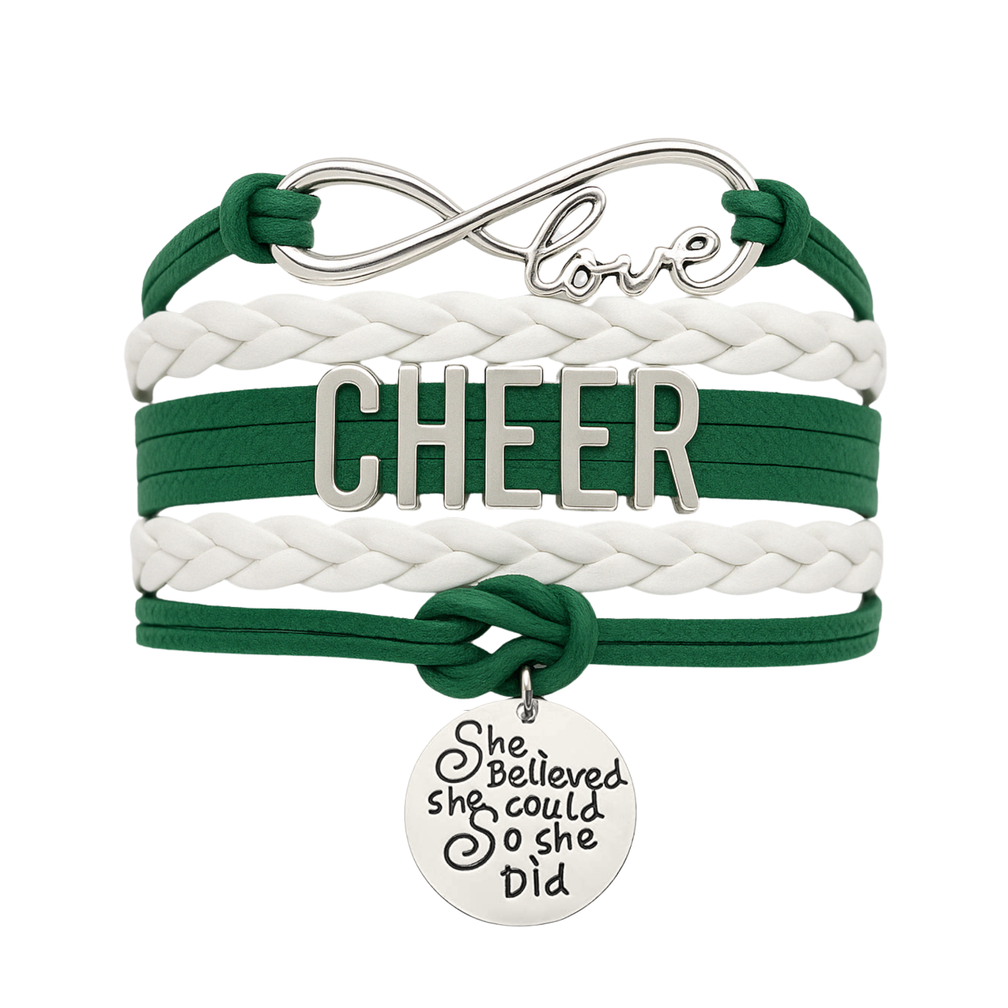 Cheer Bracelet with Inspirational Charms