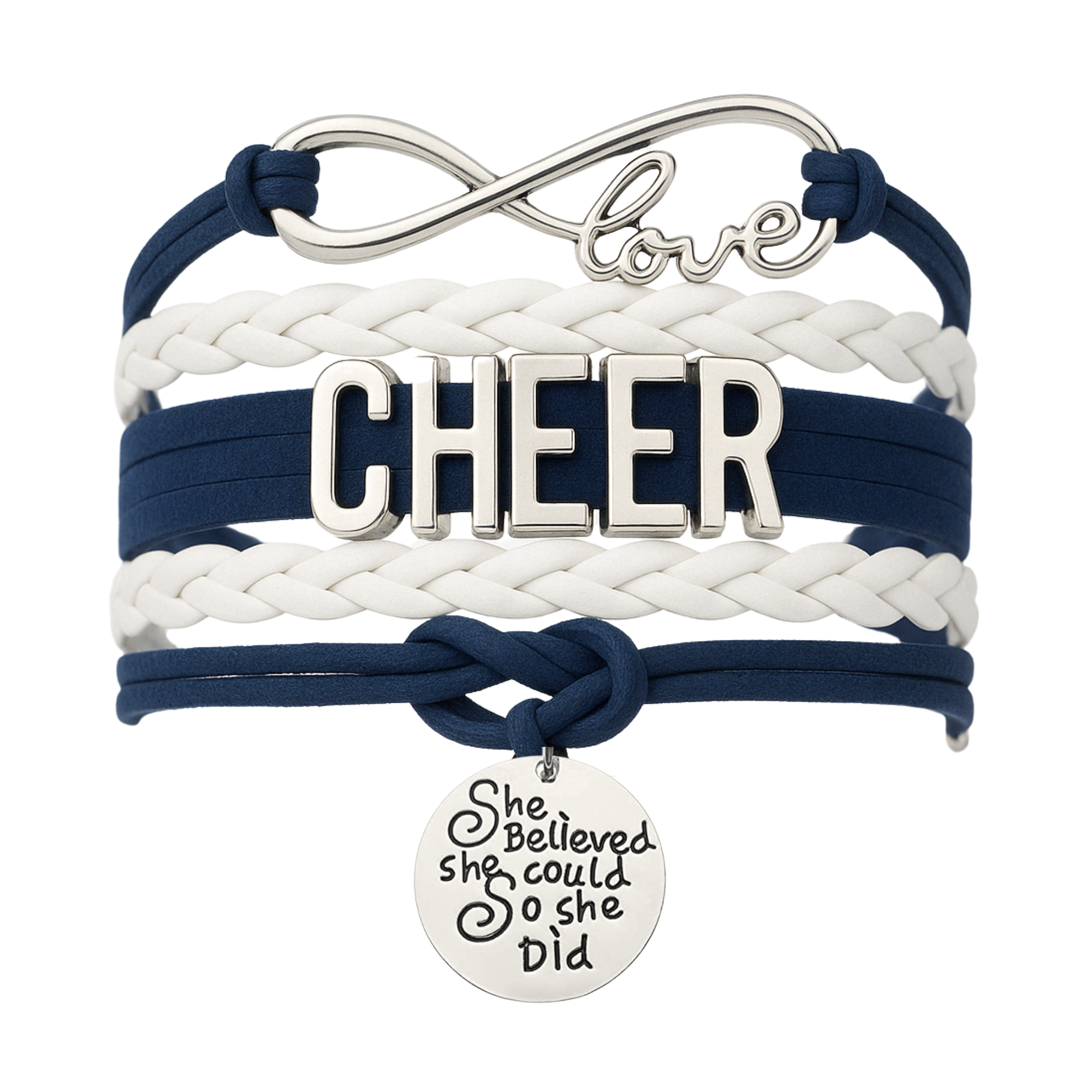 Cheer Bracelet with Inspirational Charms