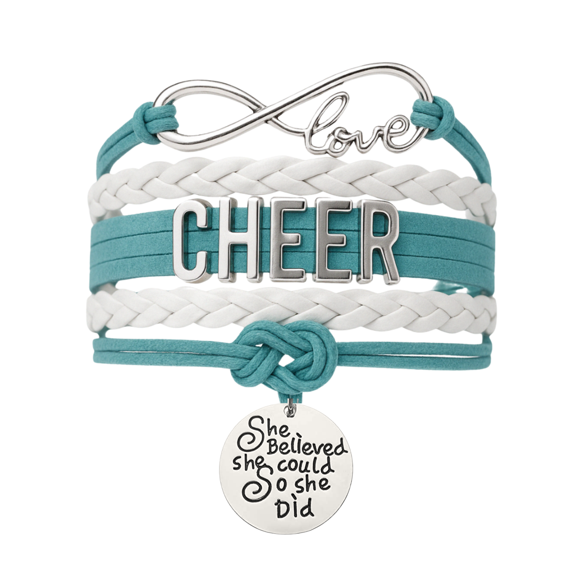 Cheer Bracelet with Inspirational Charms