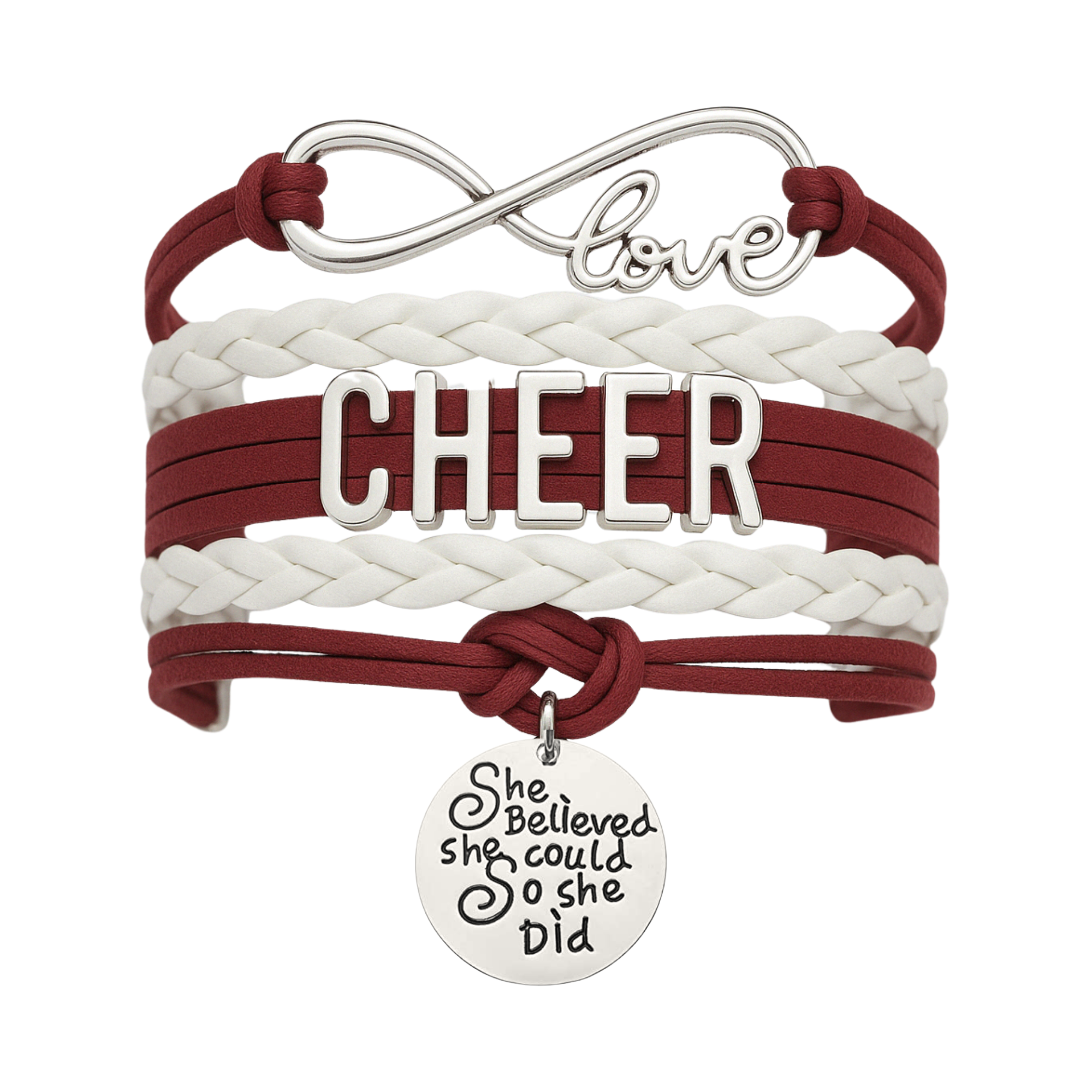Cheer Bracelet with Inspirational Charms