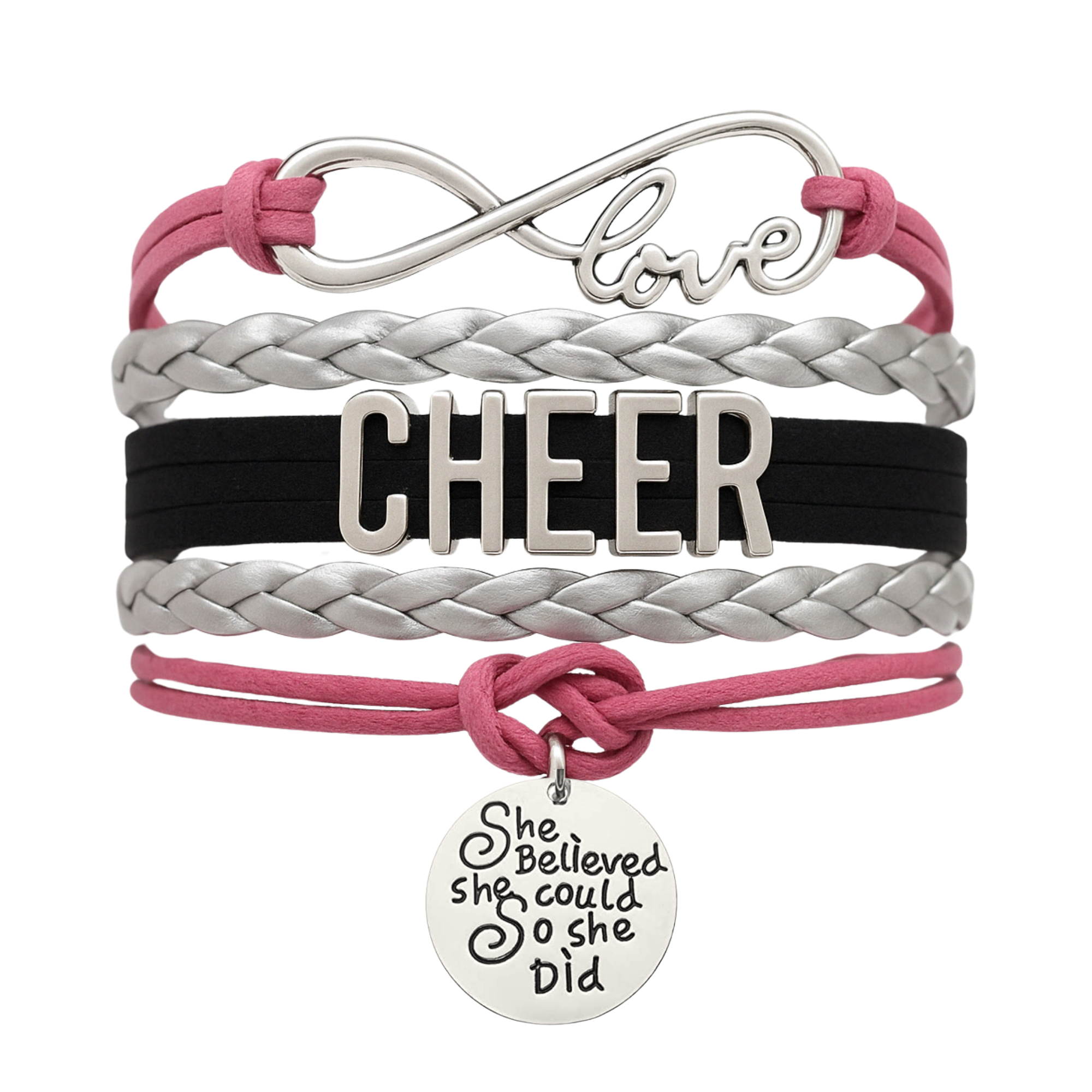Cheer Bracelet with Inspirational Charms