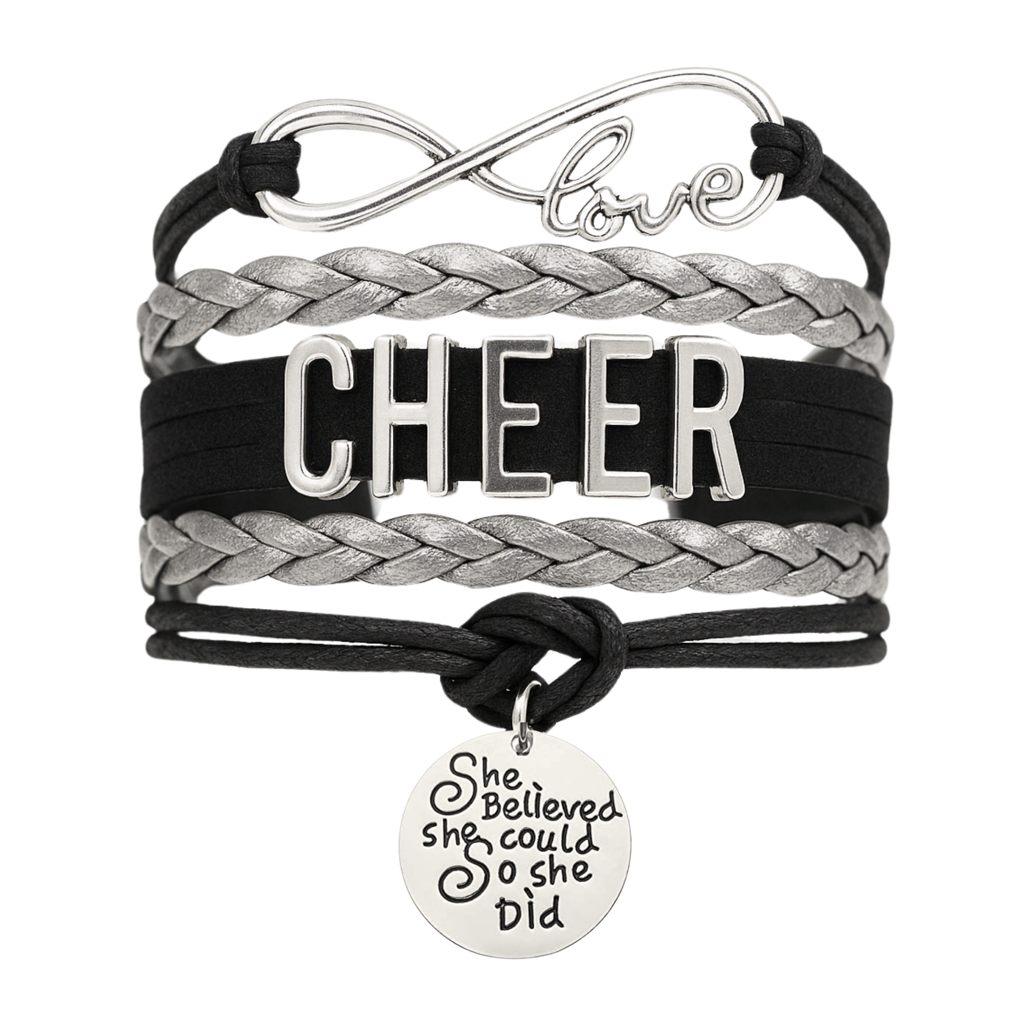 Cheer Bracelet with Inspirational Charms