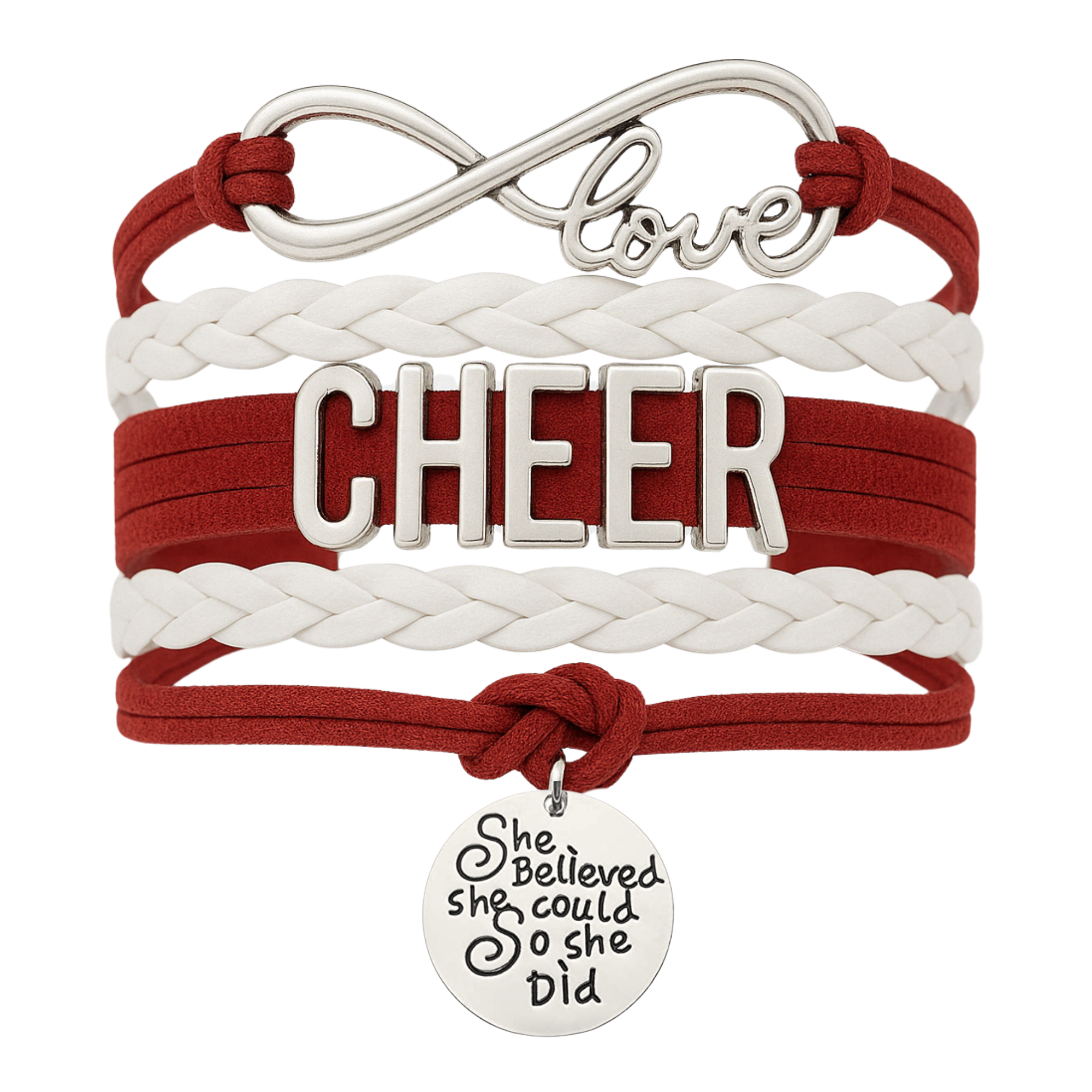 Cheer Bracelet with Inspirational Charms