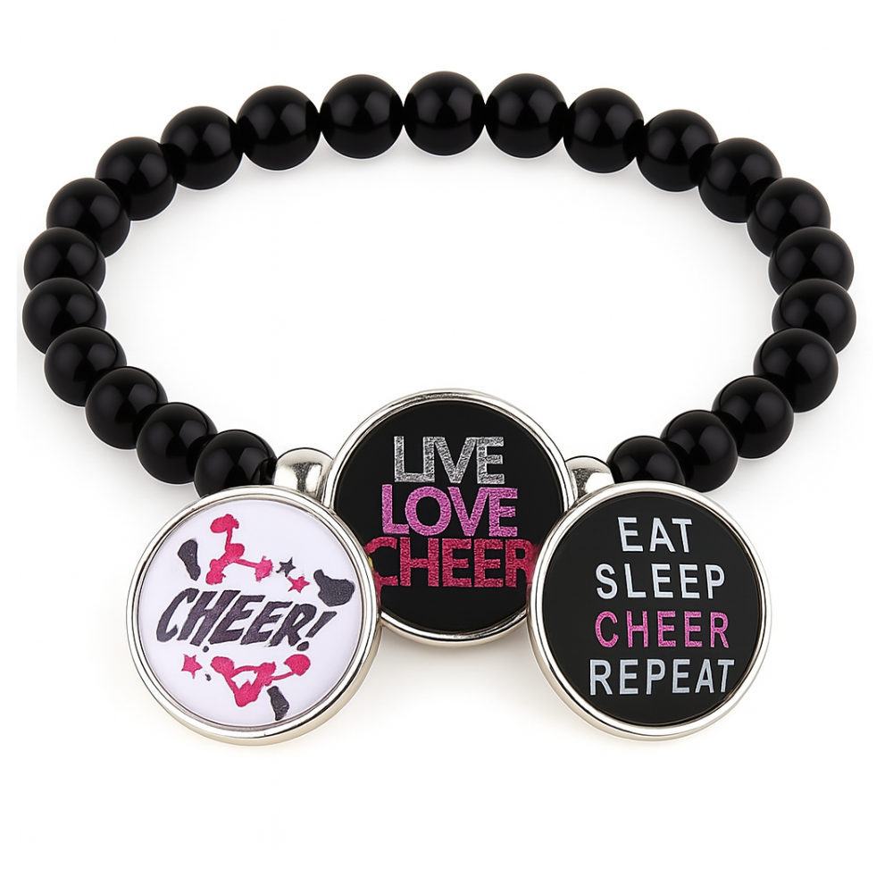Cheer Interchangeable Snap Charm Bracelet