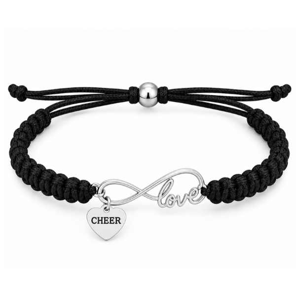 Cheer Love Infinity Rope Bracelet - Pick Color & Charm