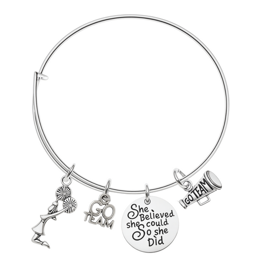 Girls Cheer Bangle Bracelet - Pick Style