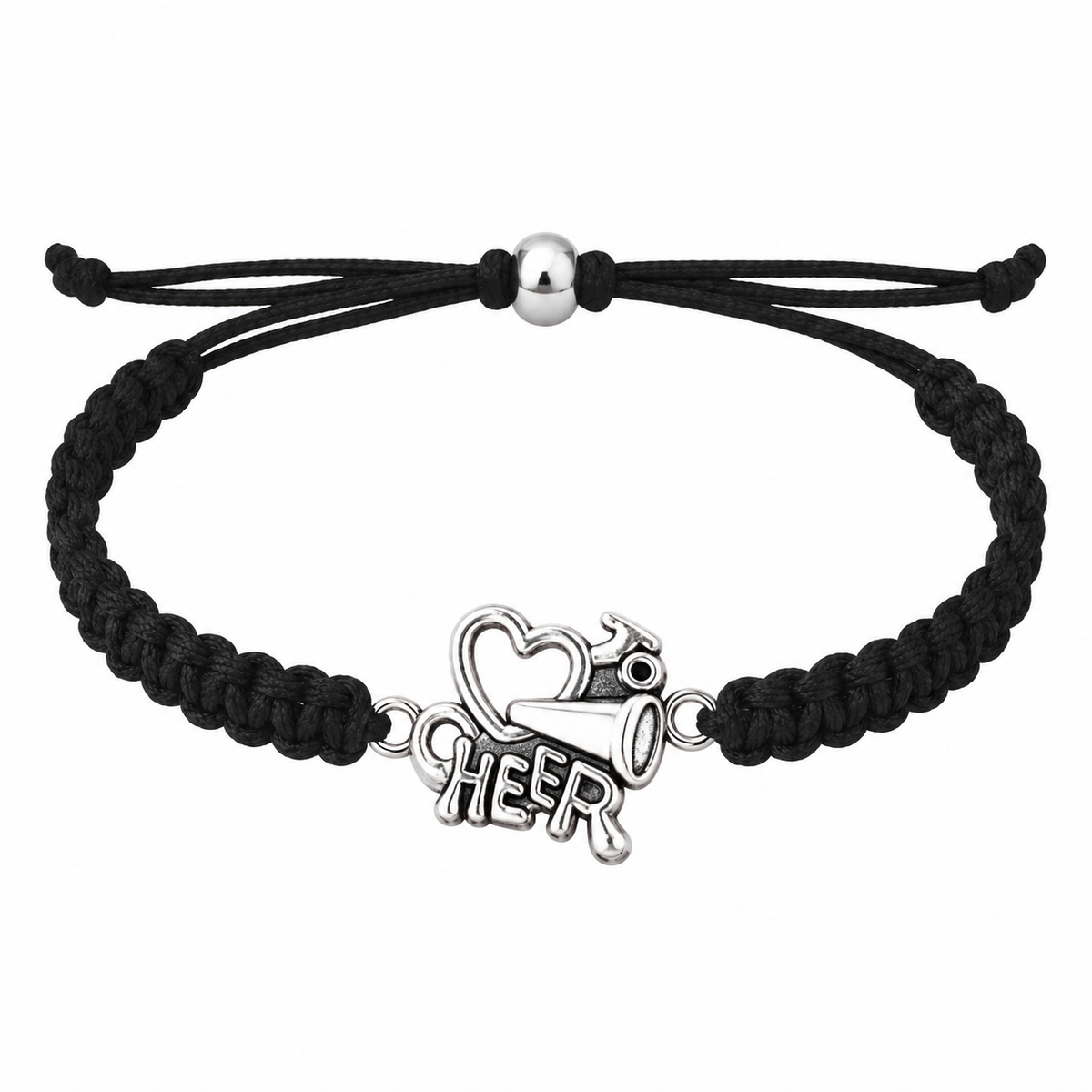 Cheer Heart Adjustable Rope Bracelet- Pick Color