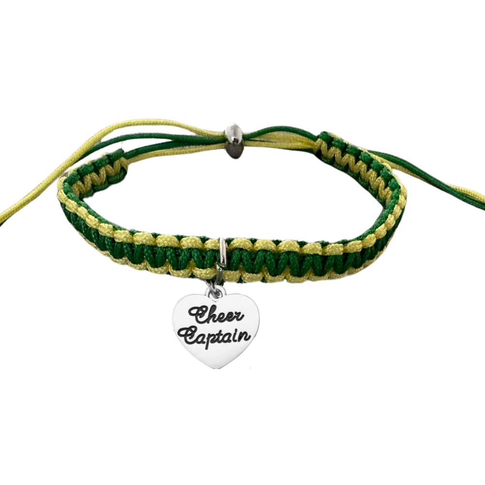 Cheer Captain Multi Colored Rope Bracelet - Pick Colors (