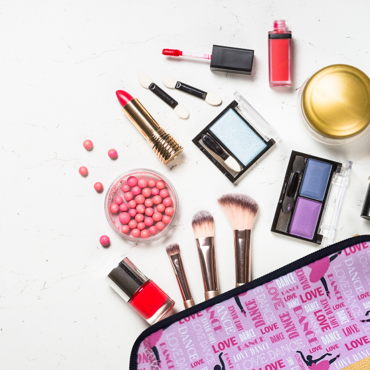 Dance Pink Cosmetic Bag