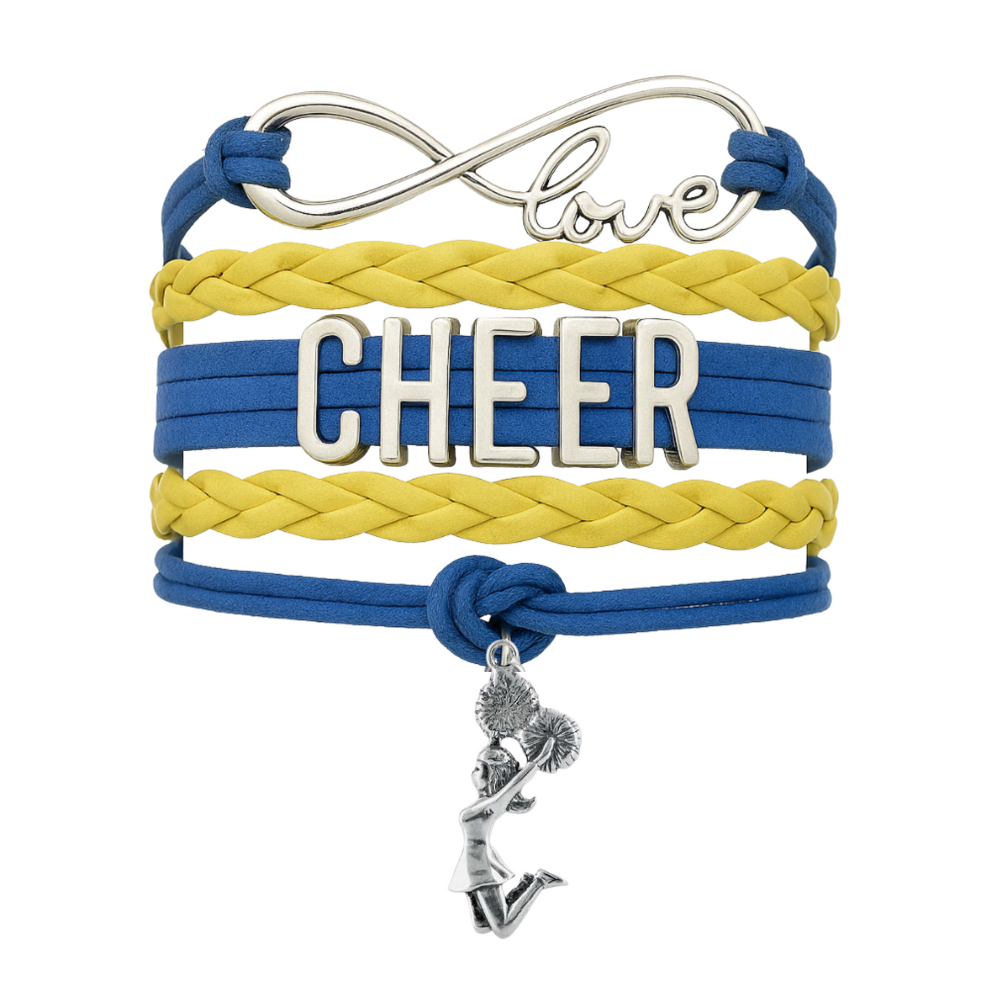 Infinity Cheer Bracelet - Pick Team Colors & Charm