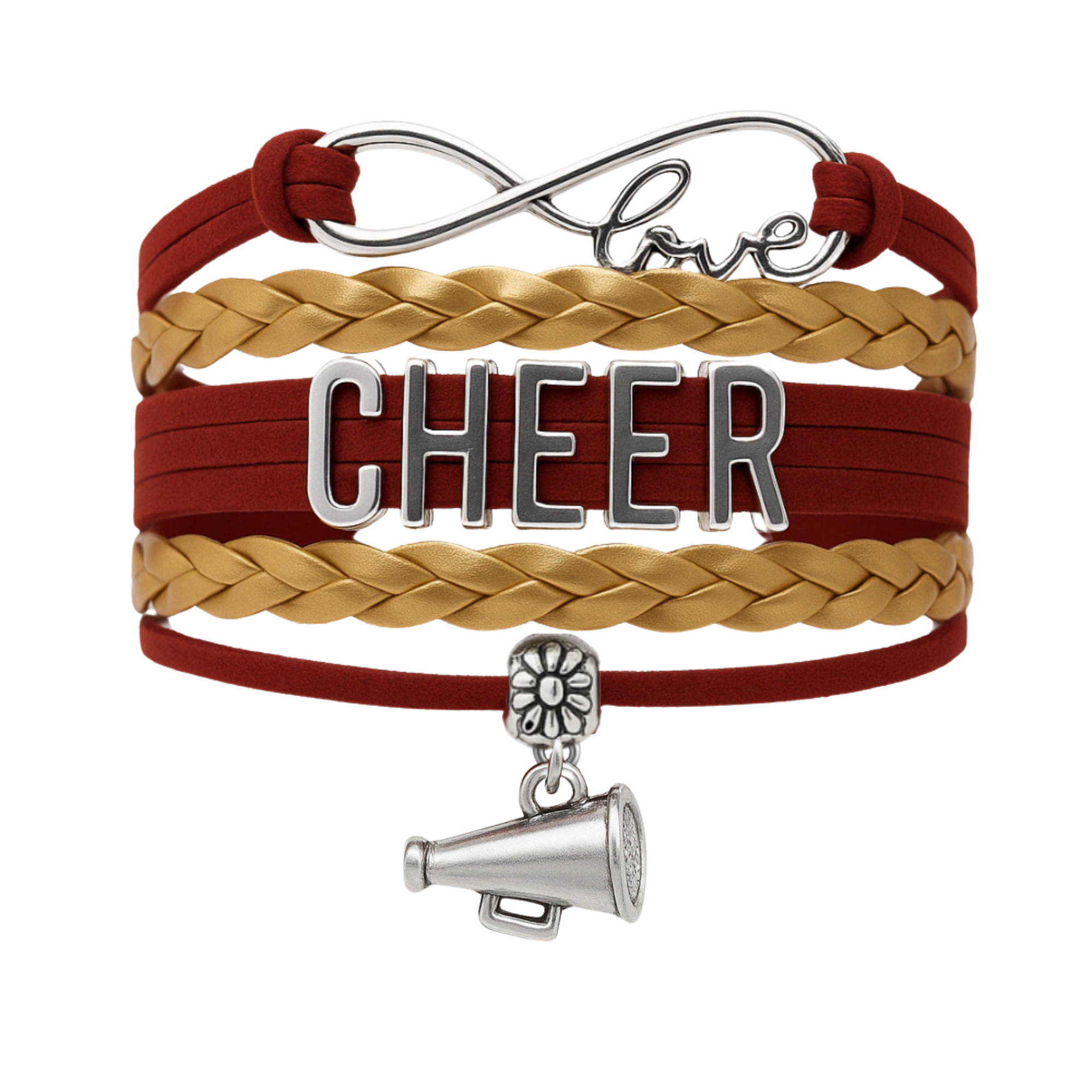 Cheer Charm Bracelet - 22 Team Colors Available