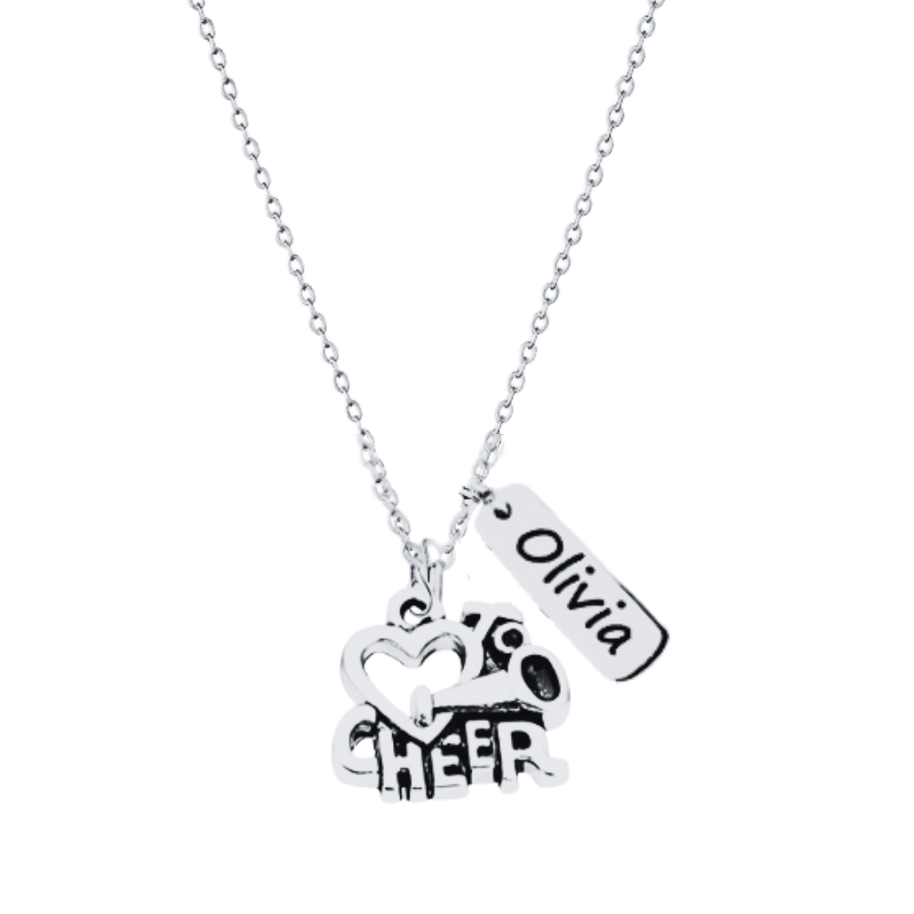 Personalized Engraved Cheer Name Tag Necklace-Pick Style