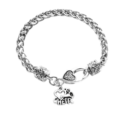 Cheer Antique Silver Rope Bracelet- Pick Style