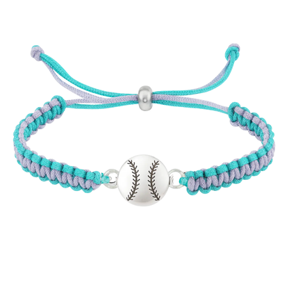 Softball Multi Colored Rope Bracelet