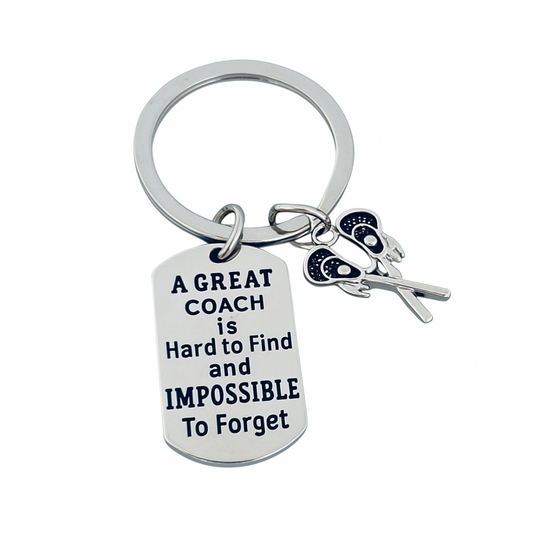 Lacrosse Great Coach is Hard to Find Coach Keychain