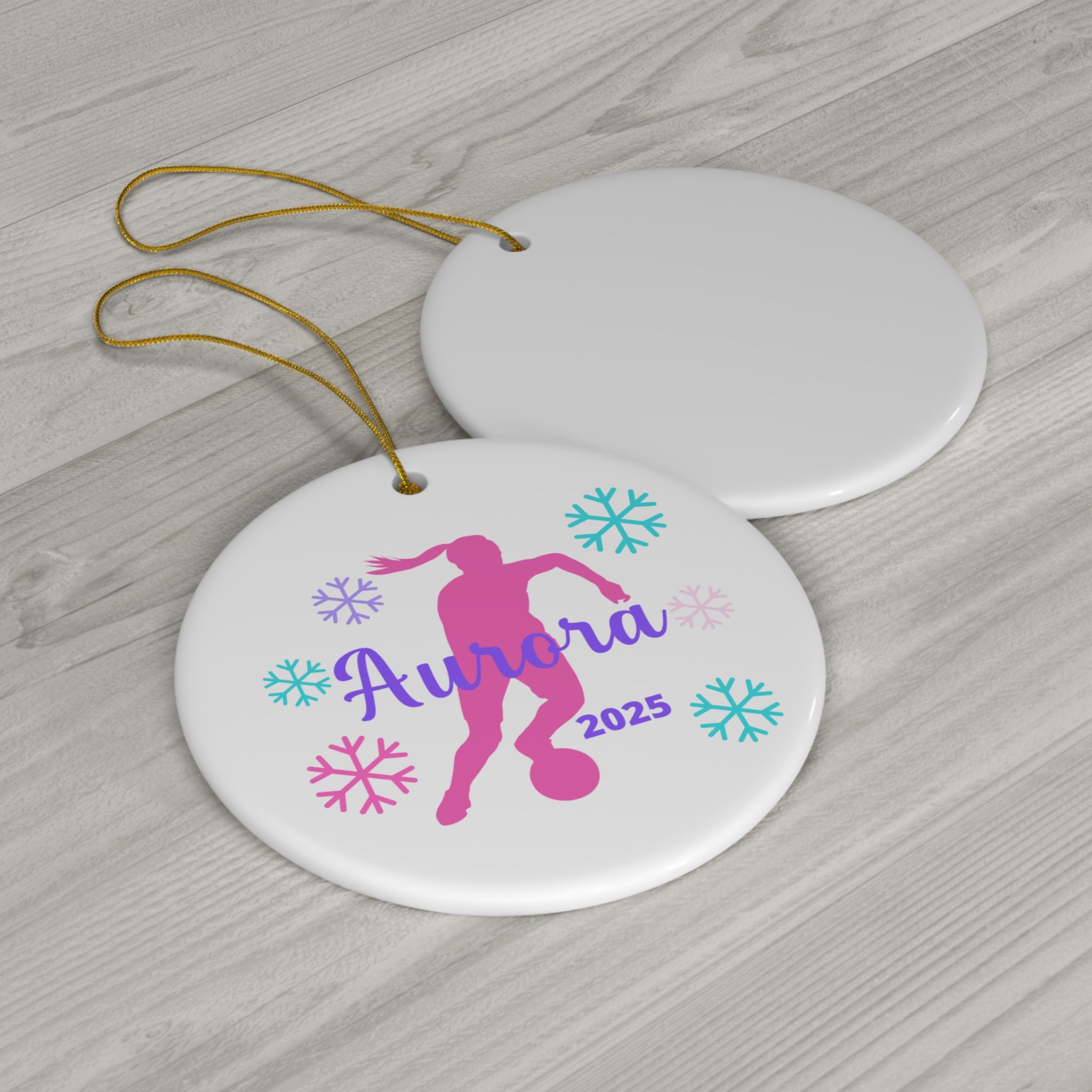 Personalized Lacrosse Christmas Ornament for Girls