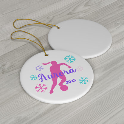 Personalized Lacrosse Christmas Ornament for Girls