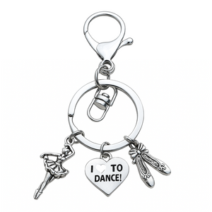 Dance Zipper Pull Keychain