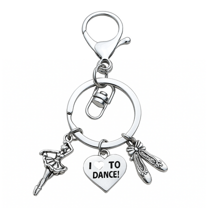 Dance Zipper Pull Keychain