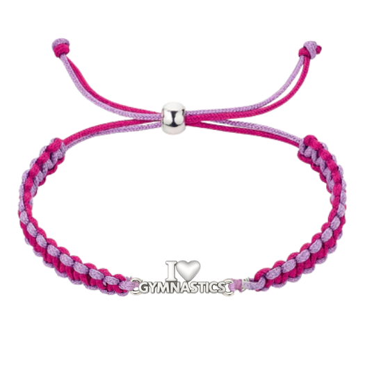 Love Gymnastics Adjustable Rope Bracelet - Pick Colors