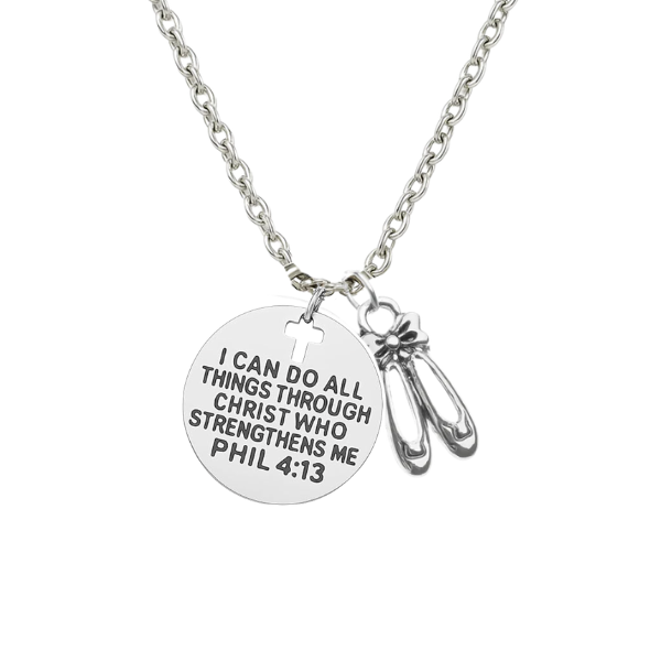 Dance Necklace with Inspirational Charms