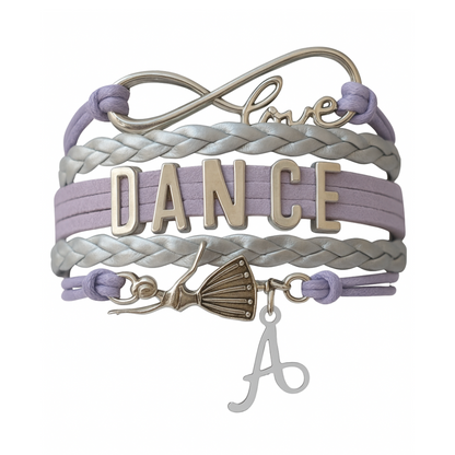 Custom Dance Infinity Bracelet with Initial Charm