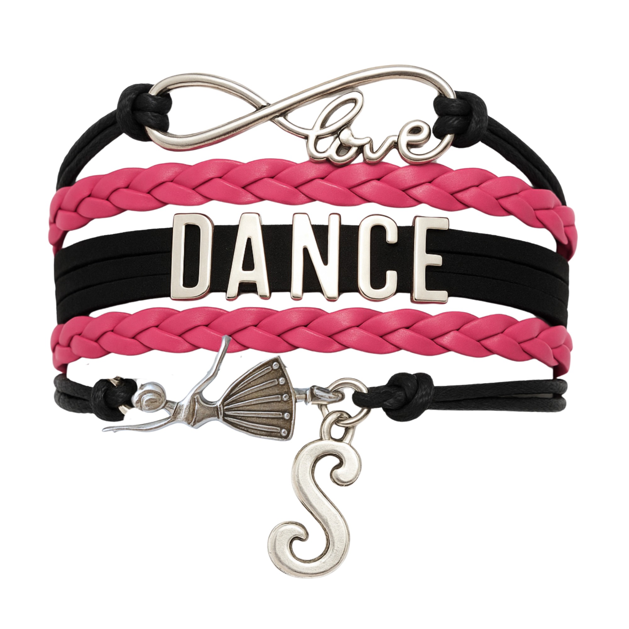Custom Dance Infinity Bracelet with Initial Charm
