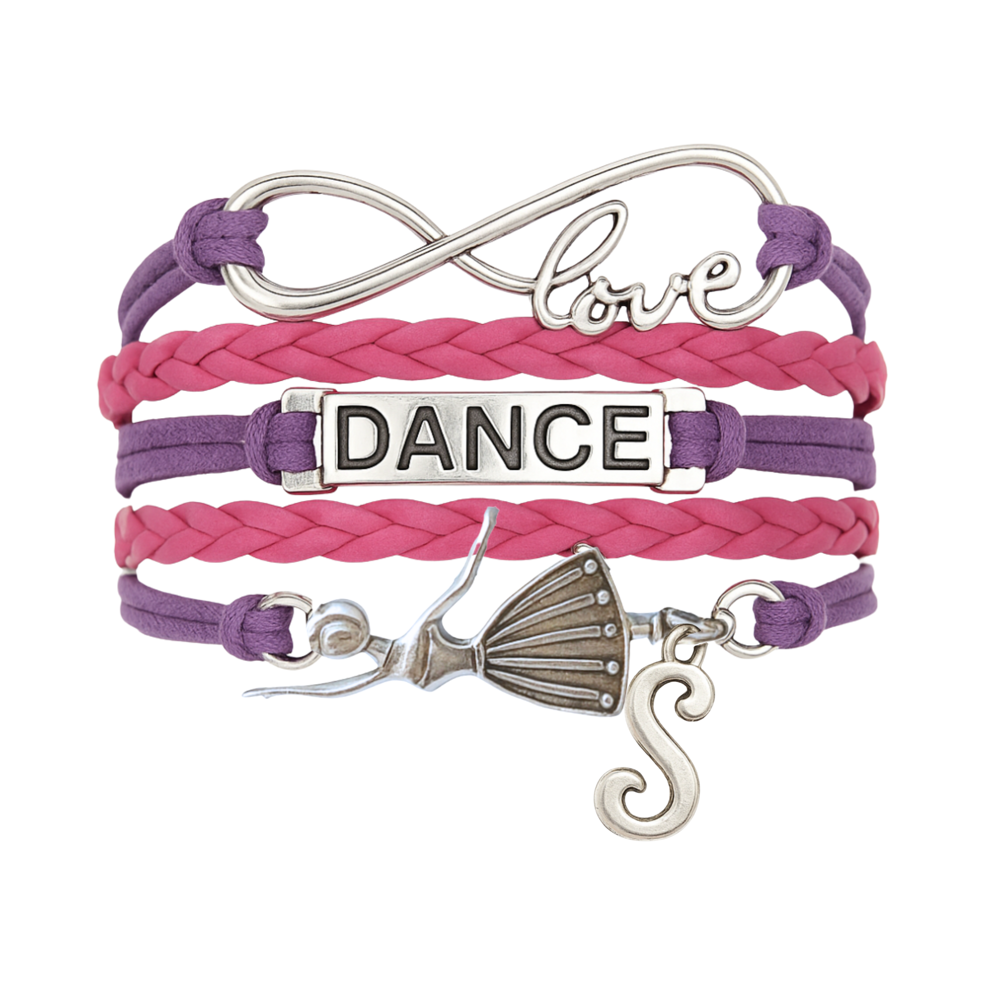 Custom Dance Infinity Bracelet with Initial Charm