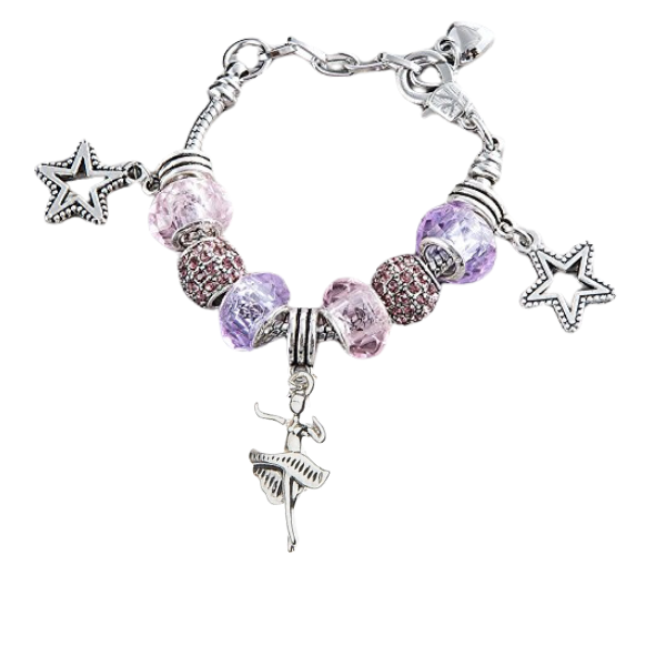 Girls Dance Beaded Charm Bracelet