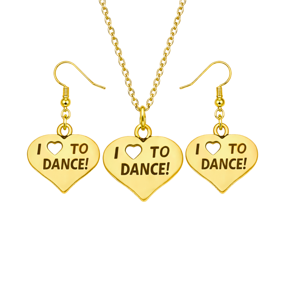 I Love to Dance Heart Jewelry Gift Set