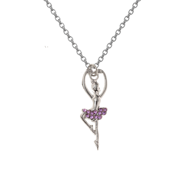 Ballerina Rhinestone Necklace- Pick Color