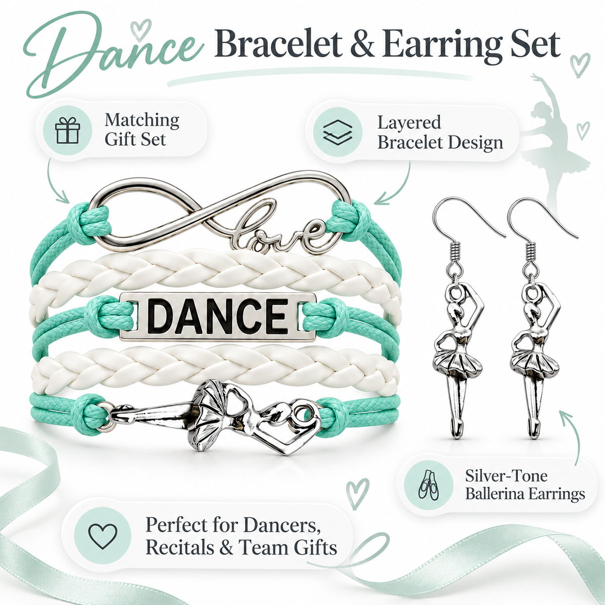 Girls Infinity Dance Jewelry Set