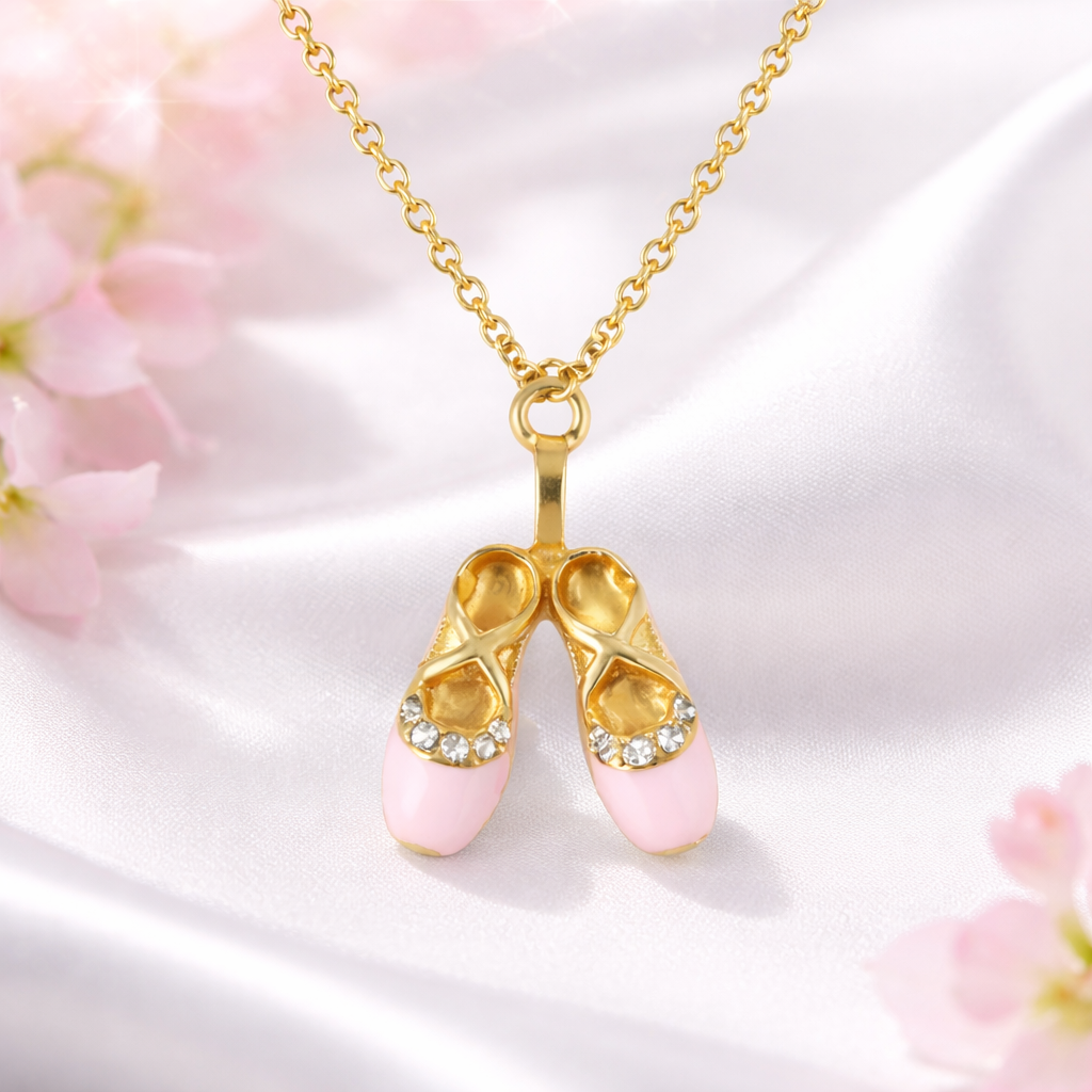 Dance Ballet Gold Necklace- Pick Color