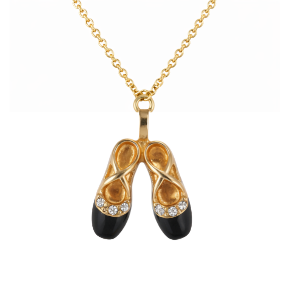 Dance Ballet Gold Necklace- Pick Color