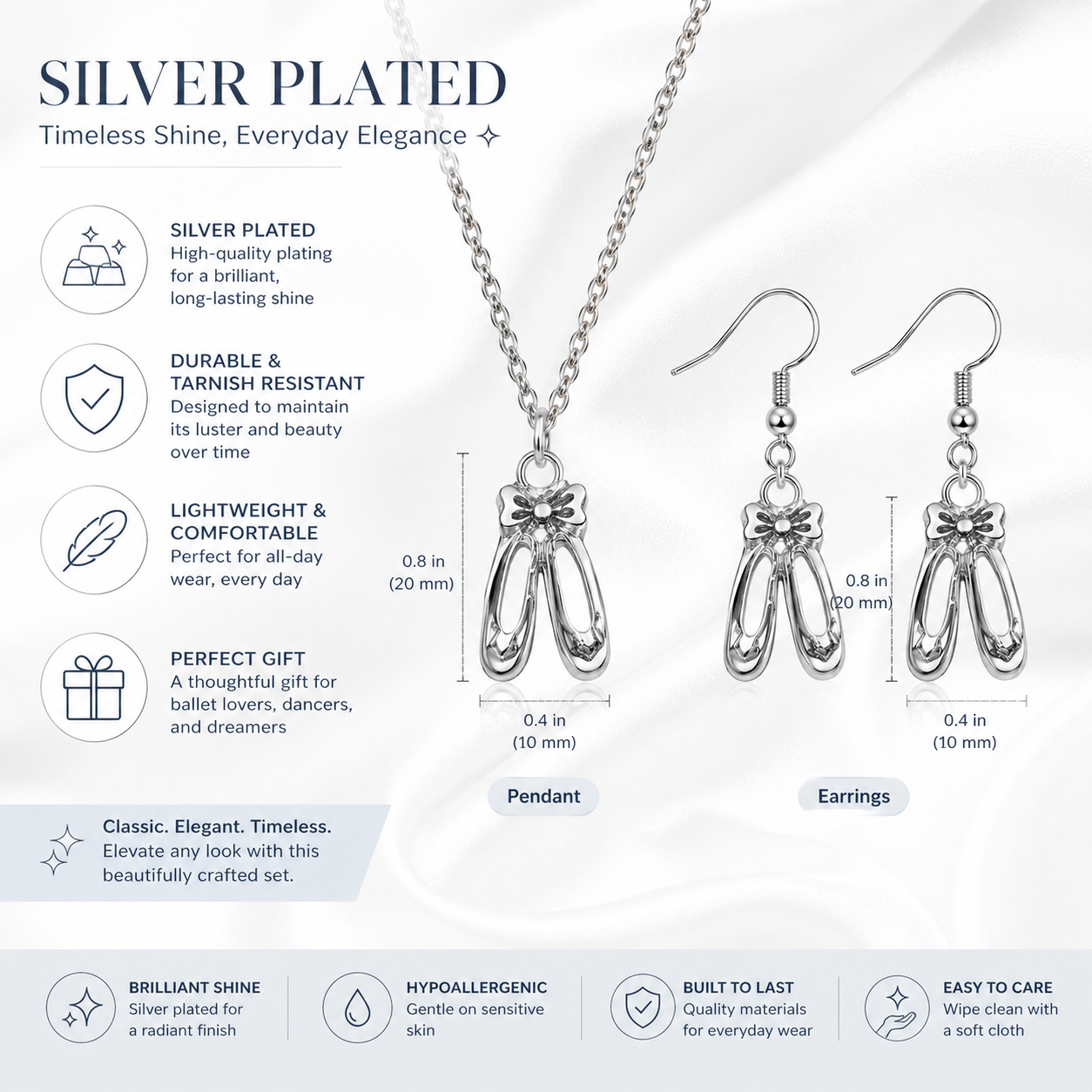 Ballet Slipper Jewelry Gift Set