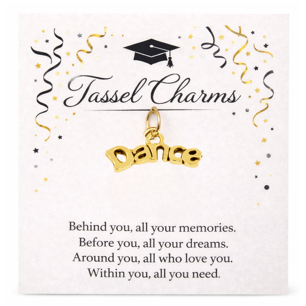 Gold Dance Graduation Tassel Charms