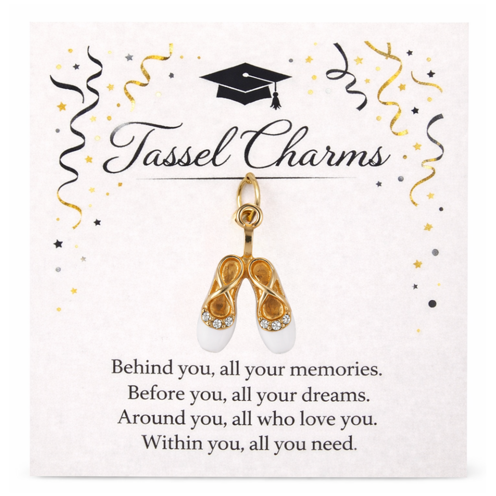Gold Dance Graduation Tassel Charms
