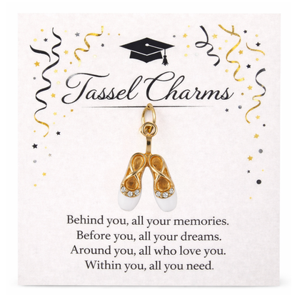 Gold Dance Graduation Tassel Charms