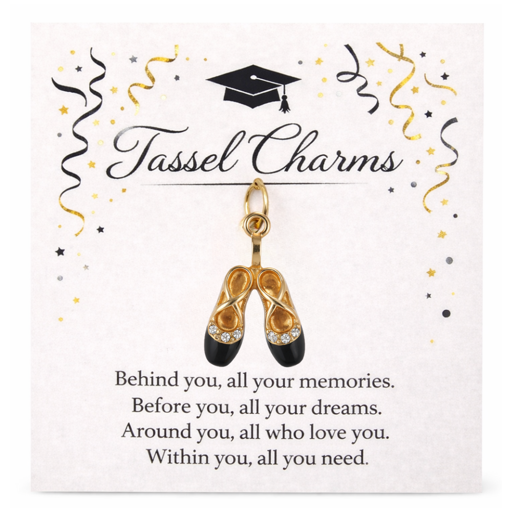 Gold Dance Graduation Tassel Charms
