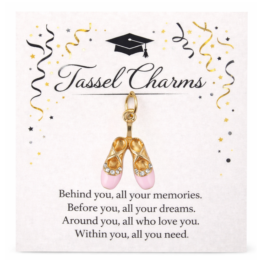 Gold Dance Graduation Tassel Charms