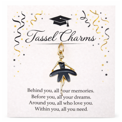 Gold Dance Graduation Tassel Charms