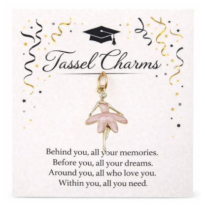 Gold Dance Graduation Tassel Charms