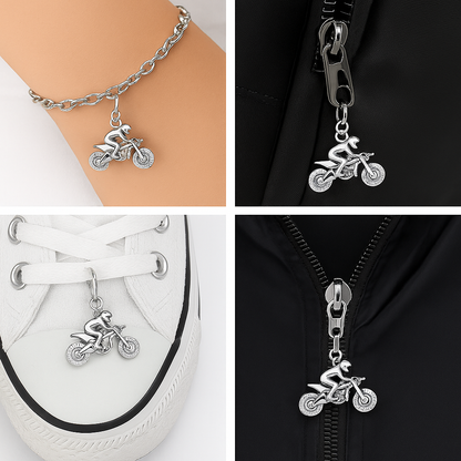 Dirt Bike Clip On Zipper Pull Charm