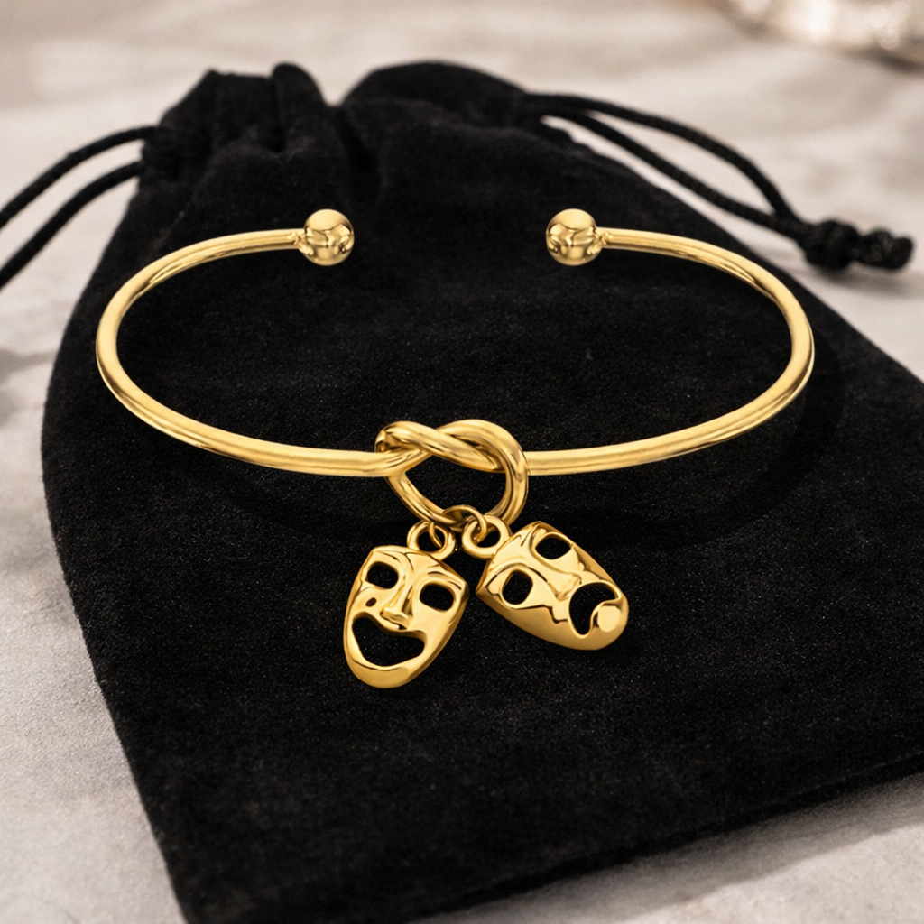 Drama Mask Cuff Bracelet