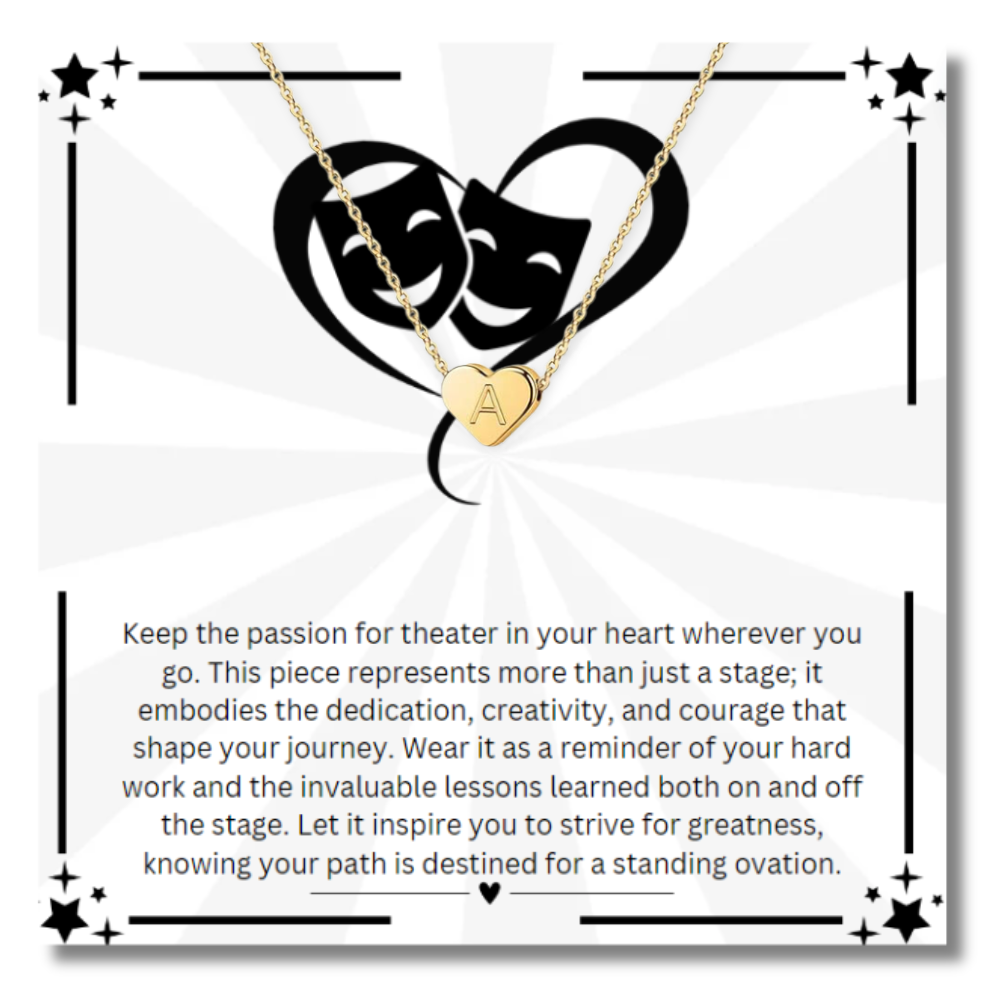 Drama Heart Initial Necklace