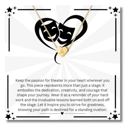 Drama Heart Initial Necklace