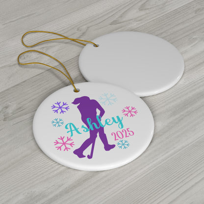 Field Hockey Christmas Ornament