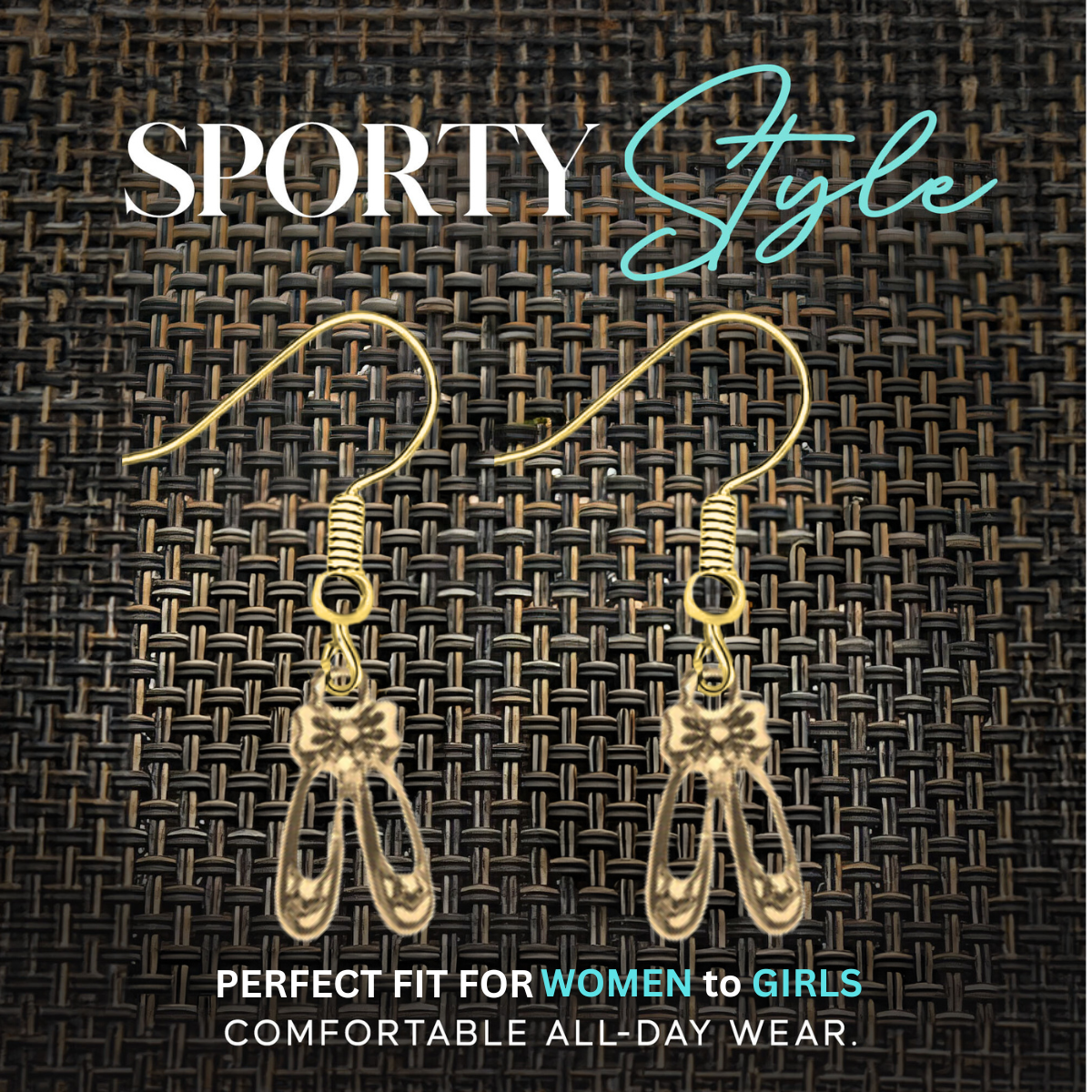 Ballet Shoe Dangle Earrings - Pick Color