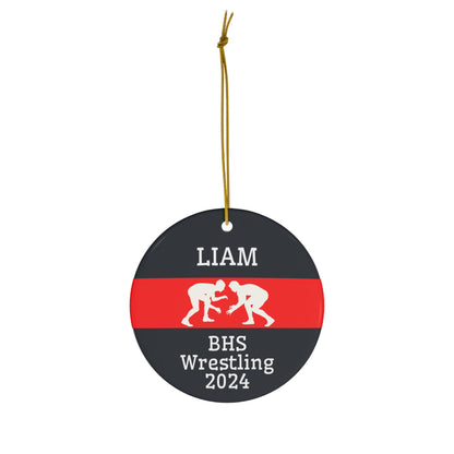 2024 Personalized Wrestling Christmas Ornament